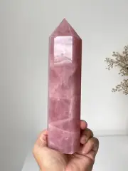 Xlarge Rose Quartz Crystal Tower High Grade, Brazil T244a