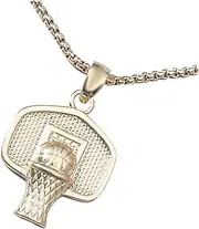 [COSMEVIVI] Hear Necklace Basketball Chain Necklace Stylish Sports Jewelry for Men Boys
