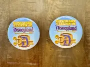 2x Disney Button Honorary Citizen of Disneyland Where Dreams Come True Button