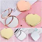 Makeup Tools Round Heart Shaped Compact Folding Makeup Mirror Metal Rose Gold