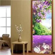 Door Stickers Landscape Door Sticker Bedroom Door Wallpaper Mural Waterproof Self-Adhesive Home Decoration(95x215cm)