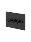 Beacon Lighting Buster + Punch V2 3 Gang Switch in Black