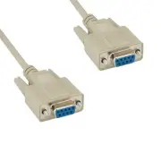 3-25FT DB9 Null Modem Serial Cable Female Crossover 28AWG DTE PC Data trans comm
