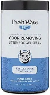 Fresh Wave Odor Removing Litter Box Jumbo Gel, 30 oz. – Safe Pet Odor Eliminator & Refill, Odor Control Cat Litter Box, Cat Odor Eliminator for Home, Pet Deodorizer for Litter Box Area