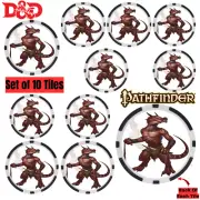 Kobold Tile Miniatures (10) - For Table Top RPG's Like D&D/Pathfinder