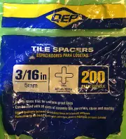QEP Floor Wall Traditional Tile Spacers 3/16” Flexible - 200 Pieces