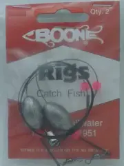 Boone 06653 3/4 oz Egg Rig 18" Steel Wire 2Pk