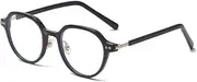 [WNCKSQ] Vintage Polygon Glasses Frame Flat Eyeglass Women Frame Acetate Temple Optical Glasses Men