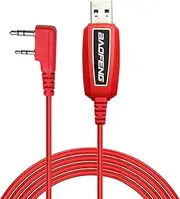 [BaoFeng] USB Programming Cable PL2303 Support Chirp Ham Radio for UV-5R BF-F8HP Pro 5RM K5 Plus UV-32 GMRS GM21 GM-15PRO UV-5G Plus BF-888S AR-152 Quansheng UV-K5 GM-5RH (Red)