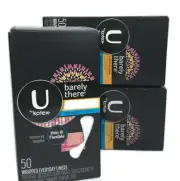3 U by Kotex barely there everyday pantiliners liners wrapped 150 ct total P