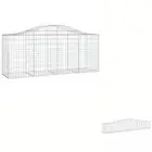 Arched Gabion Basket Stone Retaining Wall Gabion Cage Galvanised Iron vidaXL