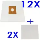 12 X Vacuum Cleaner Bags + 2 Filters For Hoover 5000PH 5006PH 5007PH H4526 CJ063