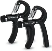 Adjustable Hand Grip Strengthener - 2 Pack Forearm Exerciser for Muscle Building