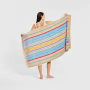 Sheridan Rivera Beach Towel in Pale Pink Cotton