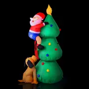 1.8M Christmas Inflatable Santa on Tree Lights Xmas Decor Airblown