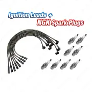 8 x NGK Spark Plugs + Bosch Leads Kit for Land Rover Discovery 22L 23D 23L 37L