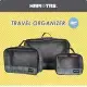 Traveler Station-HAPI+TAS 摺疊旅行袋(小)-399深藍愛心