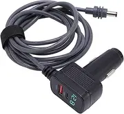 5m Car Charger to DC Power Cable for Starlink, USB C 36W Fast Charging Digital Display Satellite Car Power Cable, IP68 Waterproof
