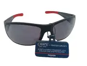 Chaps x Foster Grant Men's 100% UVA-UVB Wrap-Style Black Fashion Sunglasses Ch05