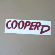 1x Red Matte COOPER D Metal Emblem Badge Sticker Decal Turbo Diesel Coupe Engine (for: Renault)