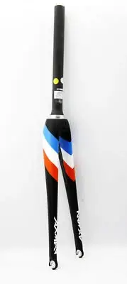AXMAN Road Fixie Cycling 700c Carbon Fiber Bike Fork Tapered w/Blue&Orange decal