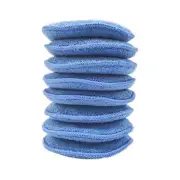 Microfiber Detailing Wax Applicator Pad 8 Pack Blue 5 in