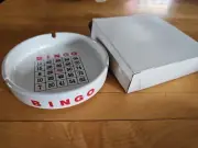 Vintage Bingo Ashtray MCM Advertising Barware Bingo Hall Retro 80s Nos