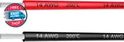 Electrical Wire 14 AWG 14 Gauge Silicone Wire Hook up Wire Cable 20 Feet [10 Ft