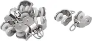 uxcell Metal Home Curtain Track Rail Sliding Roller Glider Carrier 0.9 inch Length 10pcs