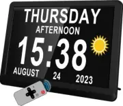 11.5 Inch Large Digital Calendar Day Clock, 19 Reminders Clocks for Memory Loss