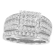 1 5/8CT-Diamond INVISIBLE BRIDAL SET