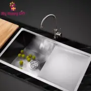 Cefito Kitchen Sink Basin Stainless Steel Under/Top/Flush Mount Bowl 870X450MM