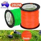 Trimmer Line Whipper Snipper Cord 282M 3mm Professional Heavy Duty Green/Orange