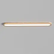 TONFON Wood Linear LED Ceiling Lamp Oval Long Strip Ceiling Light Solid Wood Decor Ceiling Light Fixture for Hallway Balcony Entryway Foyer Stairwell Aisle Loft Restaurant Chandelier(Ceiling Light,60c