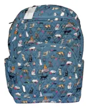 Vera Bradley Essential Large Backpack Cat's Meow NWT Msrp $159 w/ Trolley Sleeve