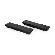 Melannco Floating Wall Mounted Moulding Shelf, Set of 2, Black - 5238437