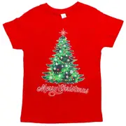 New Funny Unisex Xmas Christmas T shirt Tee Adult Kids Mens Womens Boys Santa - Tree (Red)