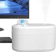 Small Room Humidifier - Quiet Humidifier for Offices | Portable Aromatherapy Diffuser with 2-Gear Mist Control Astronaut Theme for Desk Offices Nursery Travel