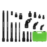 18Pcs Drive Tool Accessory Set Socket Adapters Joints Coupler Extension Bar