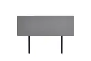 Linen Fabric King Bed Deluxe Headboard Bedhead - Night Ash