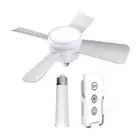 15.7inch Ceiling Fan with Light and Remote E27 Socket for Kitchen Closet