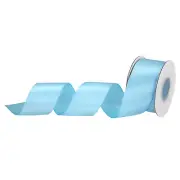 1 1/4" 10 Yard Double Faced Solid Satin Ribbon Polyester Fabric Light Blue