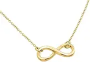 [Takar] Gold Plated Infinity Pendant Necklace for Women, Love Necklace Fine Jewelry, Infinity Pendant Necklace with Chain, Eternity Pendant Necklace, Gold Plated Jewelry, Infinity Style Necklace for Women, Made in USA.