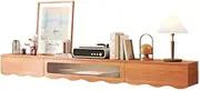 Floating TV Unit Household Floating TV Stand Wall Mounted Entertainment Center and Cabinet Shelf TV Console with Storage TV Shelf for Bedroom Living Room Floating TV Cabinet