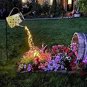 VOOKRY Solar Watering Can Lights, Large Retro Metal Hanging Solar Lights Outdoor Waterproof, Birthday Gifts for Women Mom Grandma Garden Decor Yard Light LED Decoration Outside for Porch Lawn Patio