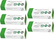 Faber-Castell Erasure 187250 Eraser, PVC-Free, dust-Free, Green, Pack of 5
