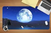 3D Blue Space Planet 053 Non-slip Office Desk Mouse Mat Large Keyboard Pad Game