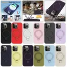 Fr iPhone 16 15 14 13 12 Pro Max Shockproof Magsafe Magnet Case Ring Stand Cover
