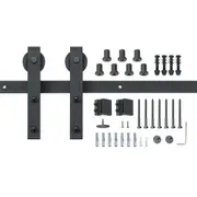 8FT Sliding Barn Door Hardware Kit for Single Doors with J Hanger