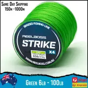 ReelBoss Green Braid Fishing Line 8lb 10lb 12lb 15 20lb 30lb 50lb 150m 300m 500m